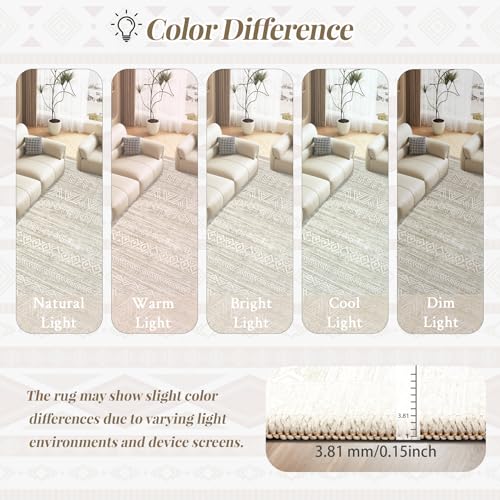 Living Room Rugs 9x12 (Ivory Beige / 9' x 12' (Rectangular))