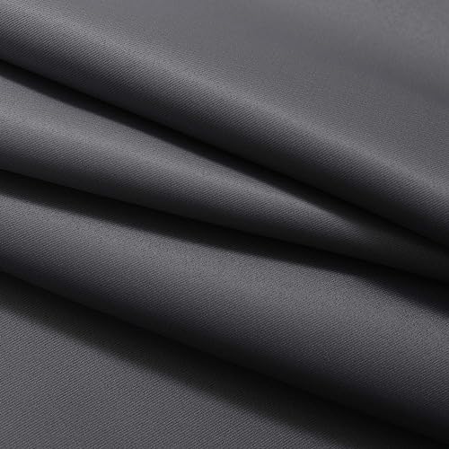 Ombre Curtains Black and Greyish White for Living Room (52"W x 90"L (Pack of 2) / Black)