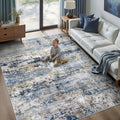 Area Rugs 6x9 for Living Room (Bluegreybrown / 6' x 9' (Rectangular))