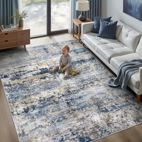 Area Rugs 6x9 for Living Room (Bluegreybrown / 6' x 9' (Rectangular))