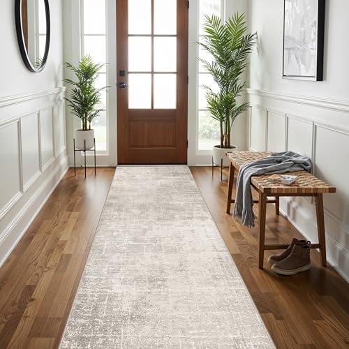 Hallway 3x8 Washable Runner Rug (3' x 8' (Rectangular) / Beige/Cream)