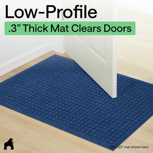 HydroABSORB Door Mat for Indoor Outdoor Use (Blue / 47" X 35")