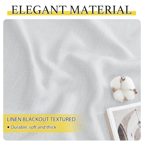 Faux Linen Valances (Linen Greyish White / 34"W x 24"L (Pack of 2))
