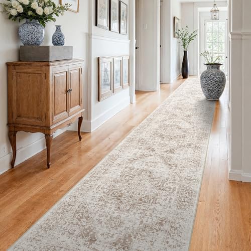 3x25 Washable Runner Rug (Ivory/Beige / 3x25)