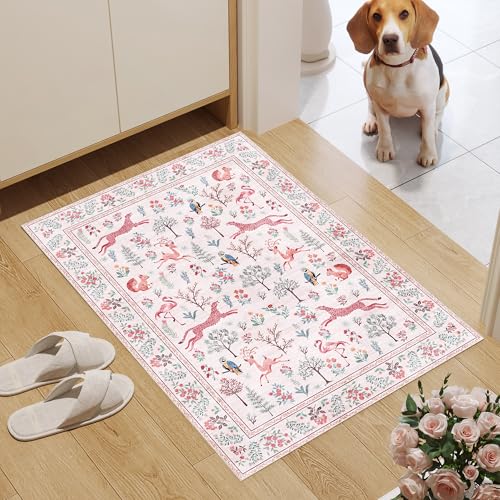 2x3 Entryway Rug (Pink (Animal) / 2' x 3' (Rectangular))