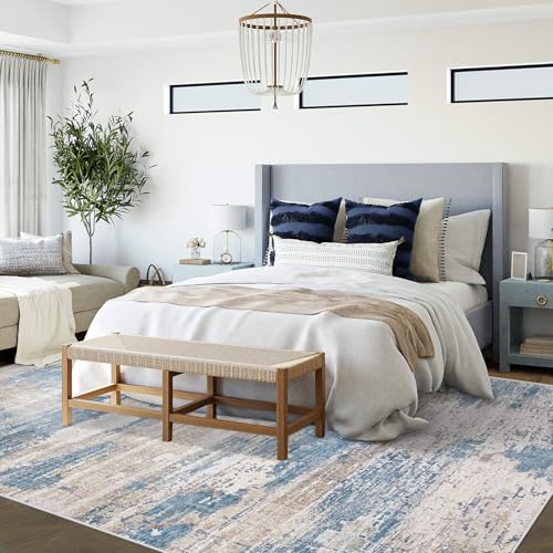 6x9 Area Rugs for Living Room (Blue Beige / 6' x 9' (Rectangular))