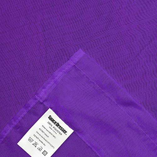 Sheer Voile Window Treatment Rod Pocket Curtain Panels for Kitchen Bedroom Living Room Drapes Sunlight Filtering Privacy Semi Home Decor Assorted (Purple / 52"W x 54"L (Pack of 2))