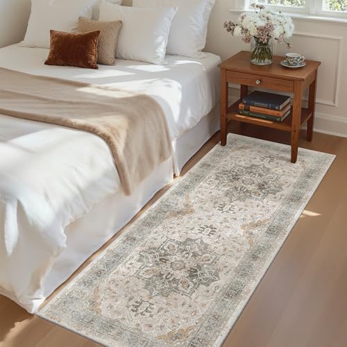 Hallway Runner Rug 2x5 Washable Entry Rugs Soft (Light Taupe Brown / 2' x 5' (Runner))