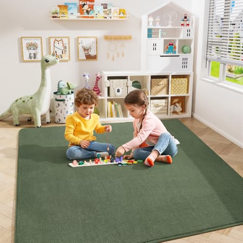 5x5 Square Area Rugs for Bedroom Living Room (5' x 5' (Square) / Sage Green)