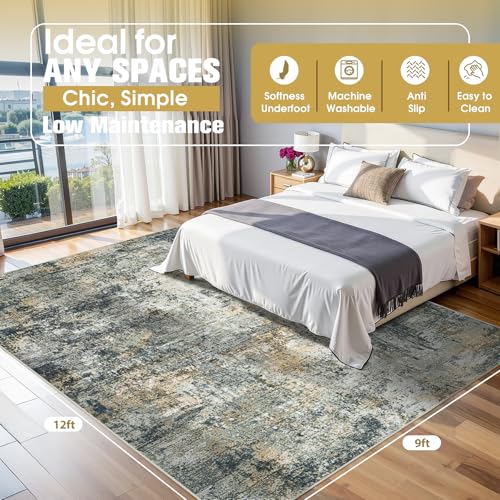 9x12 Area Rugs for Living Room Washable Bedroom Dining Room Multi Color (Multi Color / 9' x 12' (Rectangular))