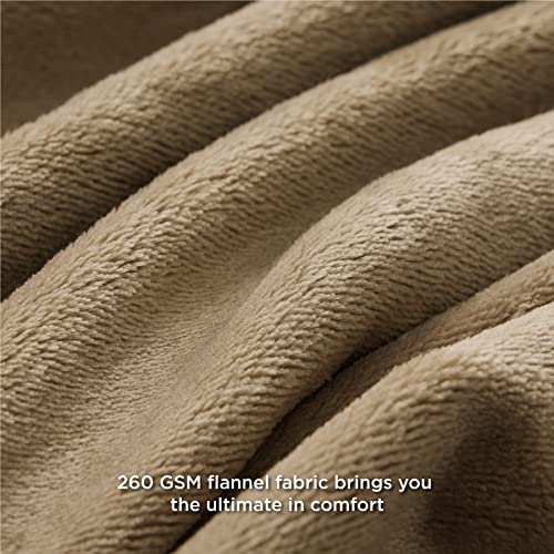 GentleSoft Fleece Throw Blanket Camel (Camel / Throw (50" X 60"))