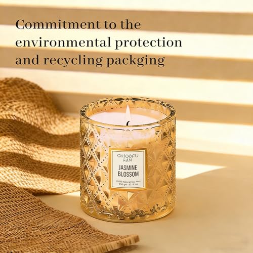 Jasmine Blossom Scented Candle (Honey Gold)