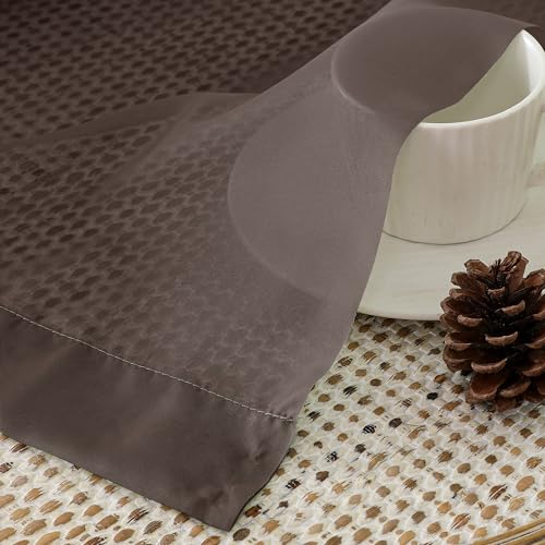 Chocolate Brown Sheer Curtains 84 Inches Long 2 Panels (Chocolate / 42"W x 84"L (Pack of 2))