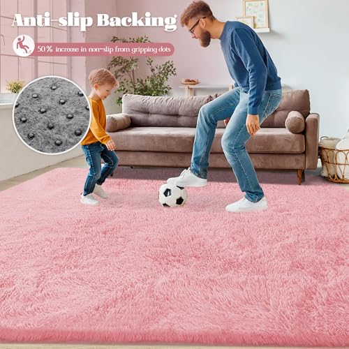 6x9 Area Rug for Living Room (Pink / 6' x 9' (Rectangular))