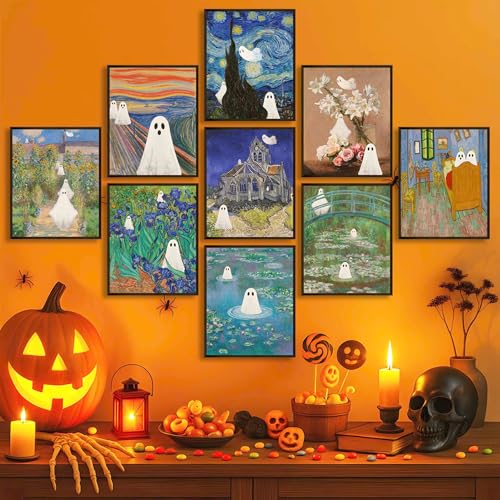 09 Pcs Unframed Spooky Altered Art (Unframed / Vintage Ghost)