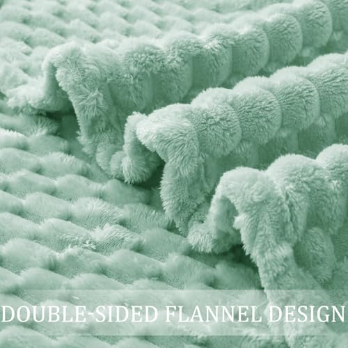 3D Fleece King Size Blanket for Bed (Sage Green / King ( 90x104 IN ))
