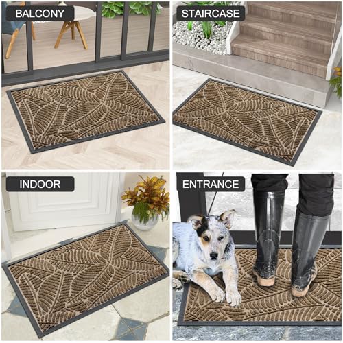 Waterproof Front Doormat (Brown / 59" X 34")