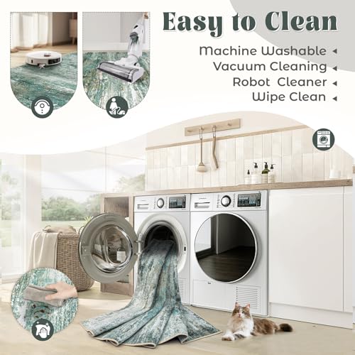 6x9 Area Rugs for Living Room (Green / 6' x 9' (Rectangular))
