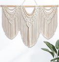 Large Macrame Wall Hanging Handmade Boho Tapestry (Beige)