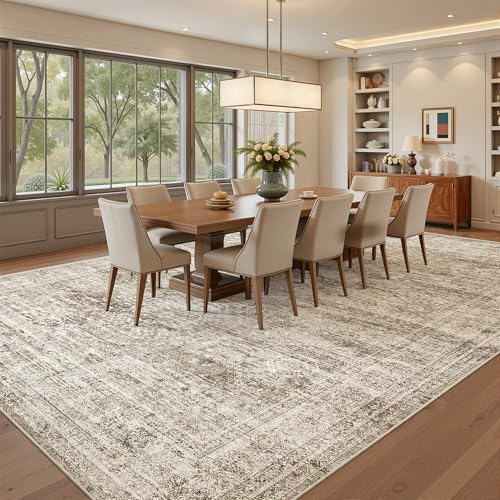 10x12 Area Rugs for Living Room Washable Rug Non (Brown / 10' x 12' (Rectangular))