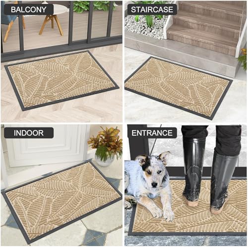 Waterproof Front Doormat (Beige / 71" X 23")