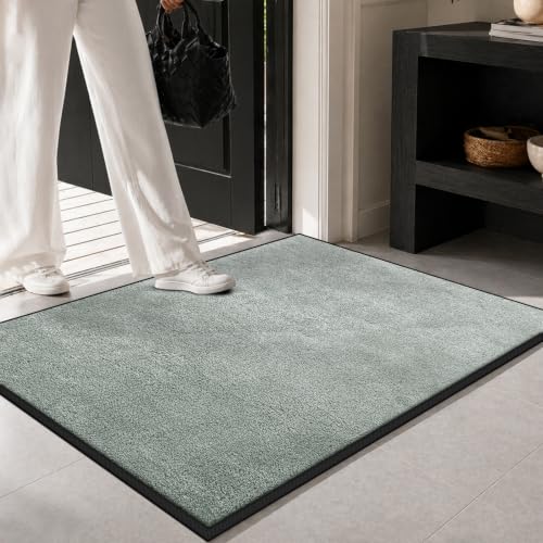 Super Absorbent Front Door Mat (Sage Green / 2' x 3' (Rectangular))
