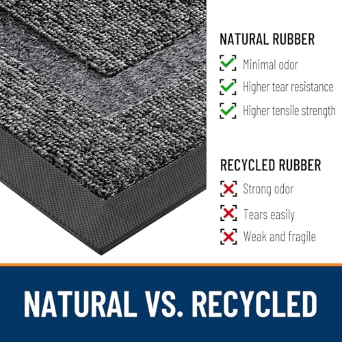 Front Door Mat Outside 59x23 (Black and White / 59" x 23")