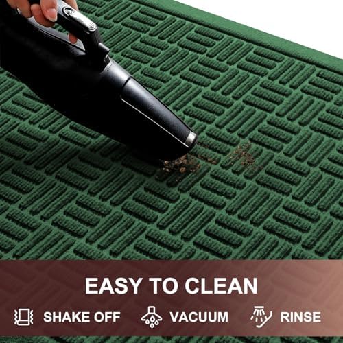 Front Door Mat Outside Entrance (Green / 1'5" x 2'6" (Rectangular))