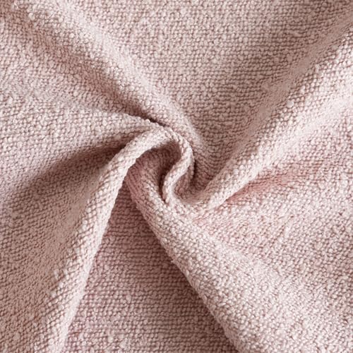 Decorative Textured Boucle Throw Pillow Covers 18x18 Sakura Pink (18" x 18" (Pack of 2) / Sakura)