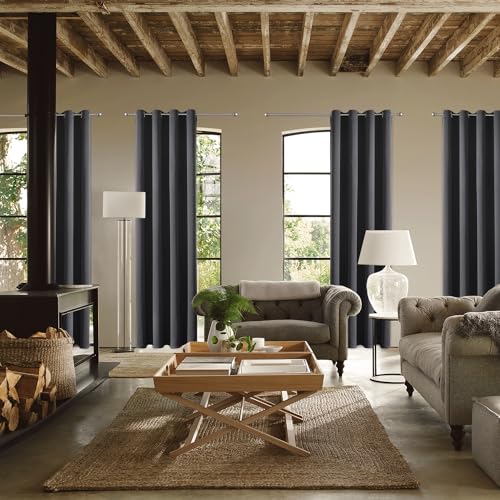 Custom Blackout Curtain for Bedroom and Living Room (Custom / Dark Grey)