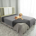 Waterproof Dog Bed Cover Pet Blanket for Furniture Bed Couch Sofa Reversible (82x102 Inch (Pack of 1) / Grey+dark Grey)