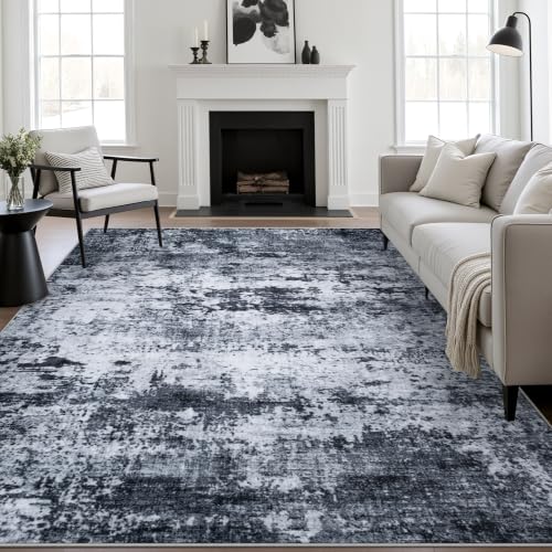 9x12 Area Rug Living Room (Black / 9' x 12' (Rectangular))