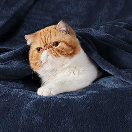 Soft Cozy Warm Fleece Throw Blanket for Couch Navy 50"x70" (02 - Navy / Throw XL (50" X 70"))