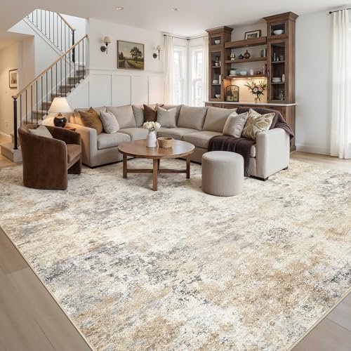 12x14 Area Rug Living Room Rugs (Golden Grey / 12' x 14' (Rectangular))