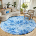 Round Rugs 6ft for Living Room Bedroom (Sky Blue / 6' (Round))