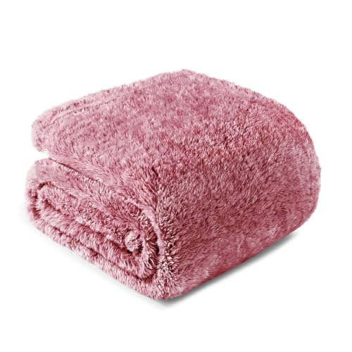Fuzzy Large Fleece Throw Blanket for Couch (Mixed Deep Red / 50x70 IN)