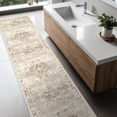 Non Slip Hallway Runner Rug (2' x 10' (Runner) / Latte / Beige)