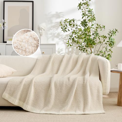 Buttery Ivory Bedding Blanket Twin Size 60x80 (Heather Ivory / Twin (60"x80"))