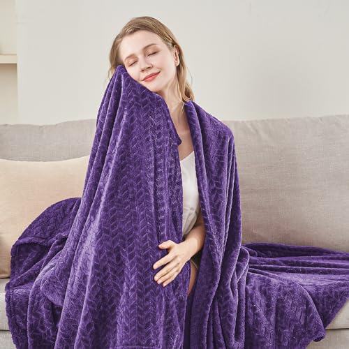 Purple Fleece Twin Blanket (Purple / Twin/Twin XL-60x90 IN)