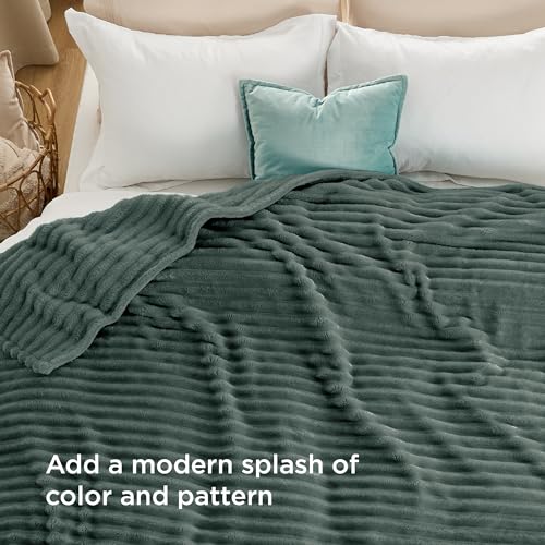 Soft Cal King Size Blanket for Bed Mallard Green 102"x96" (Mallard Green / California King)