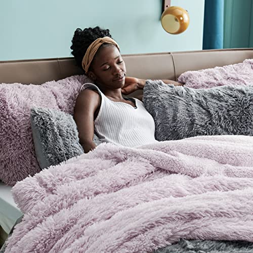 Faux Fur Fluffy Sherpa Throw Blanket Couch Twin Lavender 60"x80" (09- Lavender / Twin (60" X 80"))