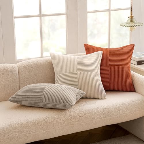 Taupe Decorative Throw Pillow Covers for Couch 20x20 Inch (20" x 20" (Pack of 2) / Taupe)