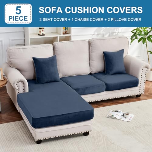 Couch Cover 3 (Berlin Blue / 2 Seater + Chaise)