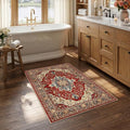 Washable Area Rug (Red/Blue / 2'6" x 4' (Rectangular))