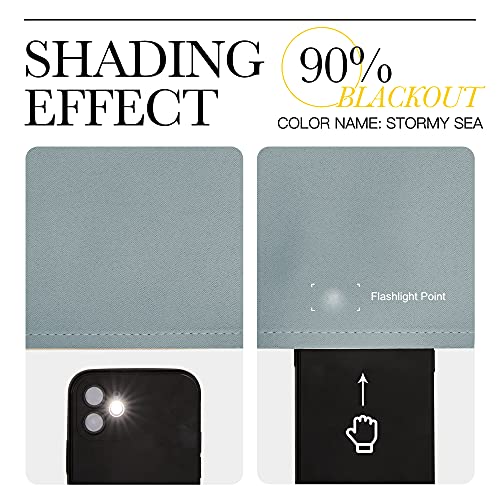 Bedroom Curtains Blackout Drapery Panels (Stormy Sea / 42"W x 54"L (Pack of 2))
