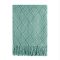 Dark Cyan Throw Blanket 60x80 Inch Knitted Soft Throw Sofa Blanket (Dark Cyan / 60"x80")