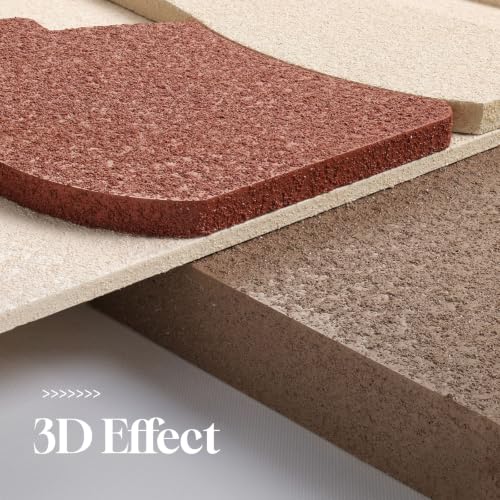 Boho 3D Textured Wall Art (36"L x 27"W / Brown White --A)