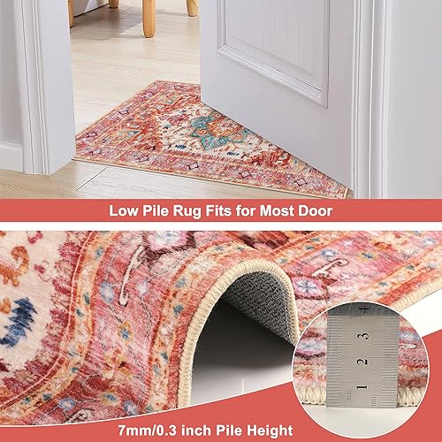 Washable Runner Rug (2' x 8' / Pink)