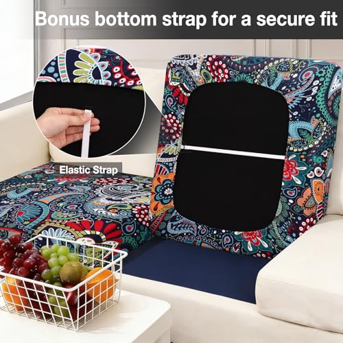 4Pcs Patio Cushion Covers (Paisley / 4PCS)