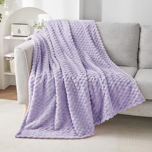 Turtle Shell Throw Blanket Light Purple for Couch Gentle Soft (Light Purple / Throw)